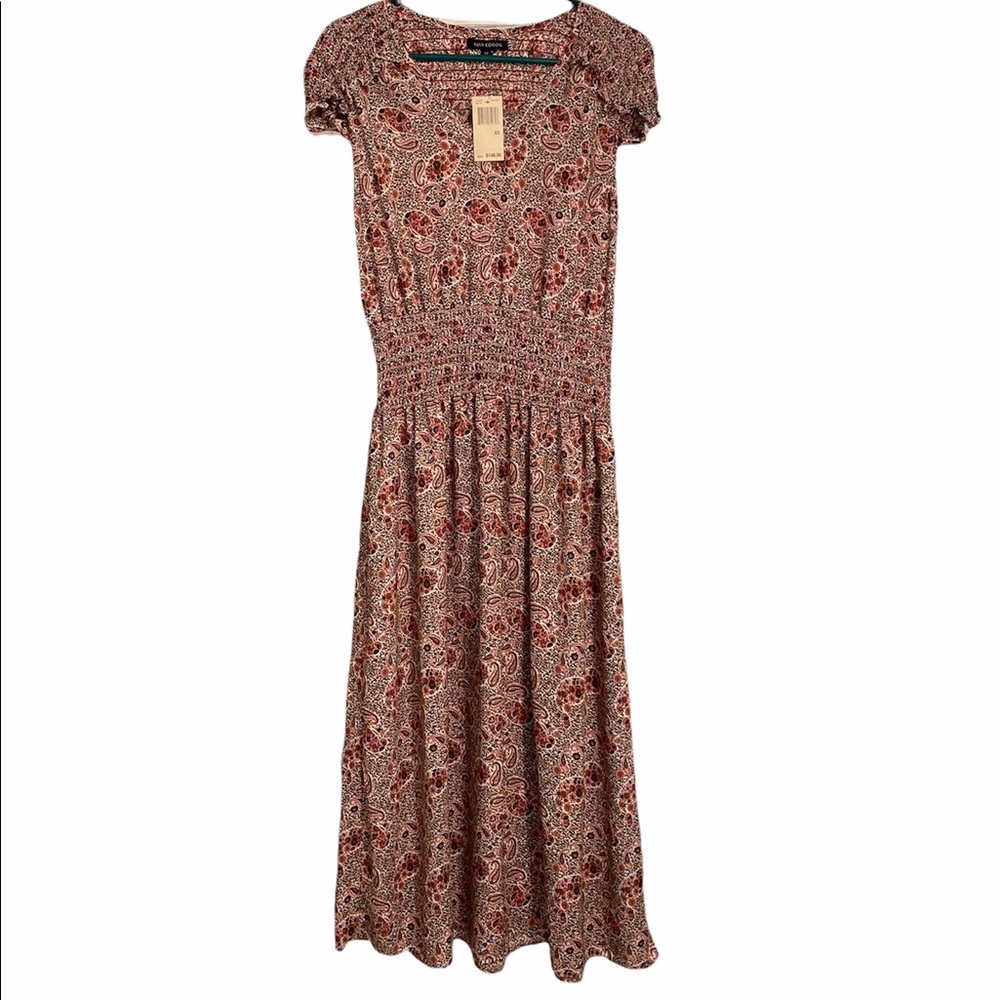 NWT Max Studio Ditsy Print Smock Waist Maxi dress - Picture 4 of 11